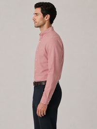 Maroon Formal Oxford Cotton Shirt For Men