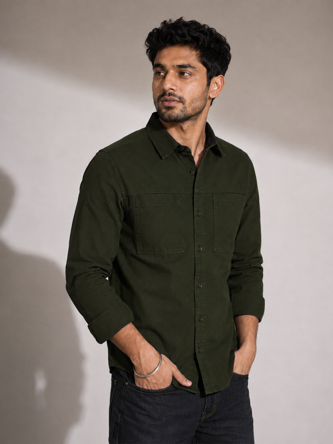 Modern Cargo Bottle Green Shirt