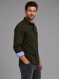 Cargo Style Bottle Green Shirt