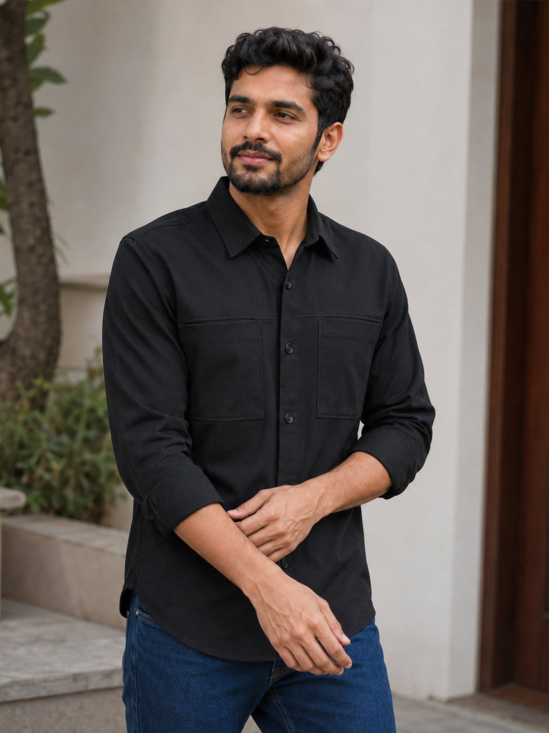 Modern Cargo Black Shirt