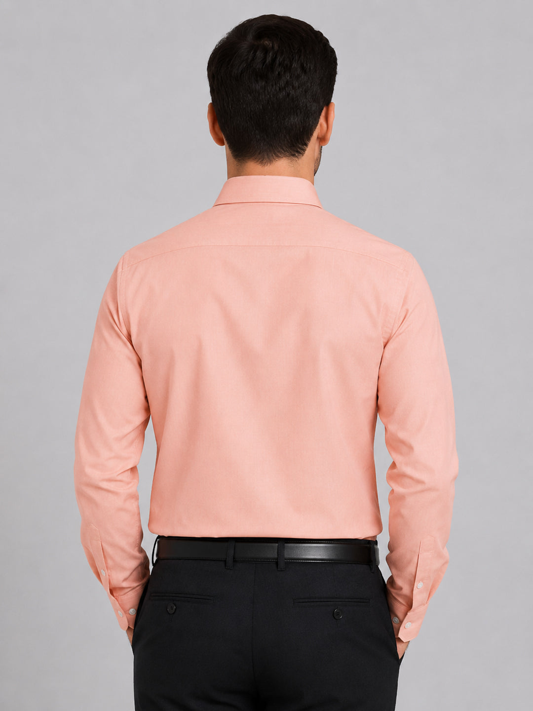 Peach Formal Oxford Cotton Shirt For Men