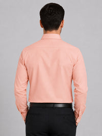 Peach Formal Oxford Cotton Shirt For Men