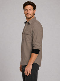 Pack Of 2 Cargo Style Khaki & Bottle Green Shirt