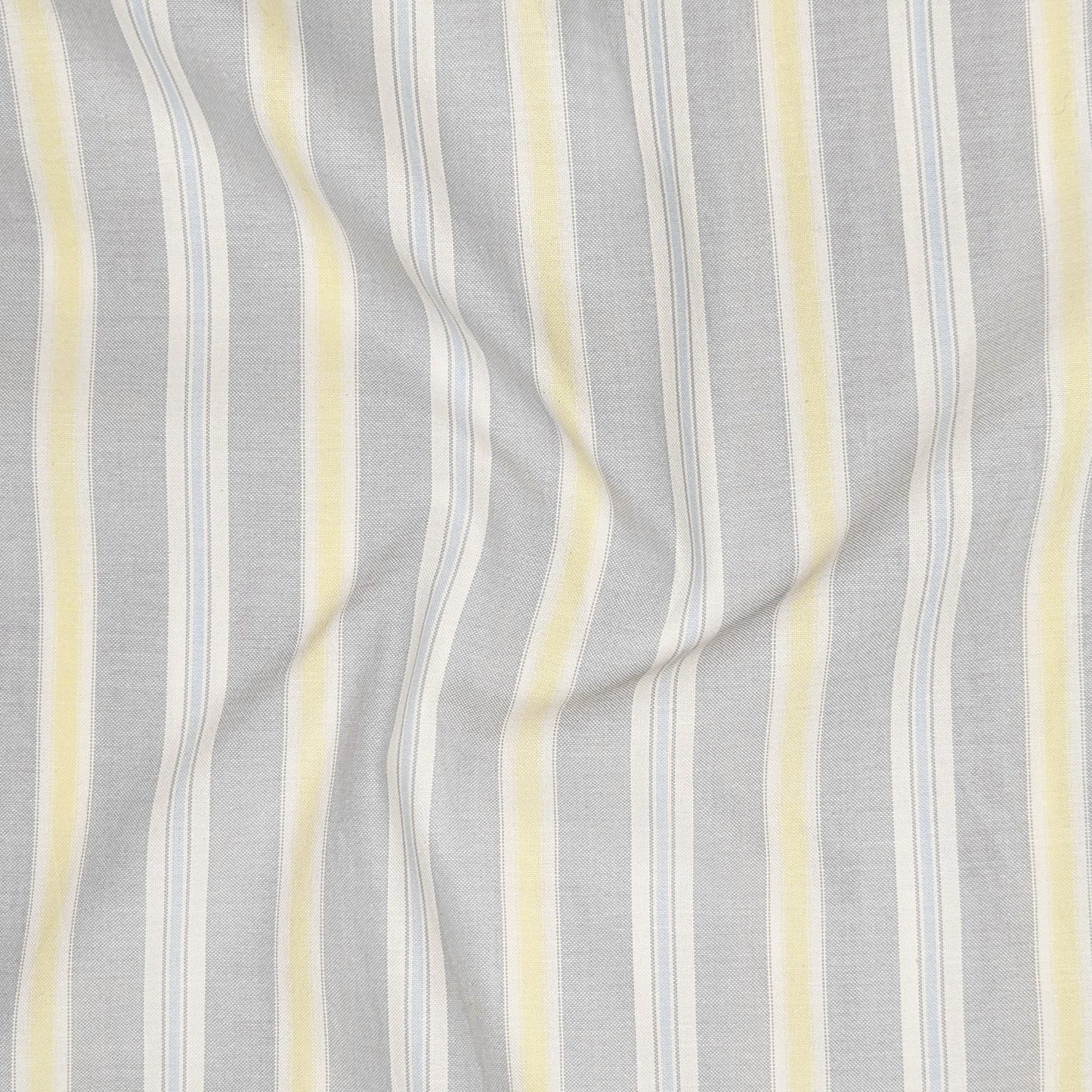 Soft Grey Oxford Stripe Cotton Shirt For Men