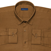Mehendi Textured Linen Shirt For Men