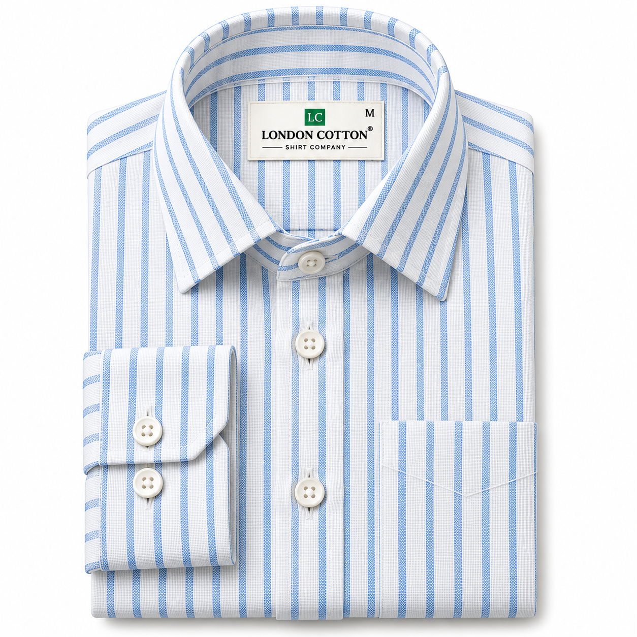 Men's White Striped Oxford Shirt – Regular Fit