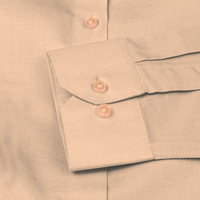 Cream Solid Linen Shirt for Man