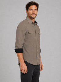 Cargo Style Khaki Shirt