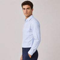Cambridge Blue Stripe Oxford Premium Cotton Shirt For Men