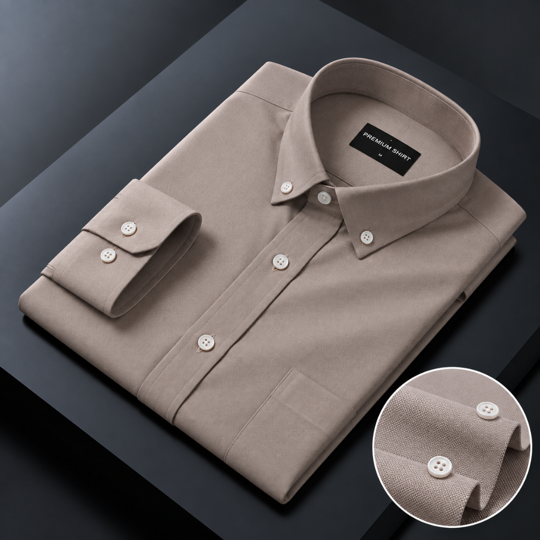 Oxford Cotton Brown Shirt For Men