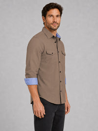 Pack Of 2 Cargo Style Beige & Khaki Shirt