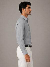Paper Cotton Silver Shirt for Men