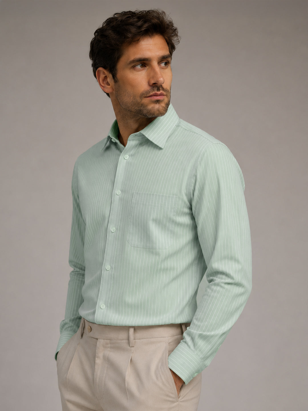 Pista Pinstripe Oxford Shirt For Men