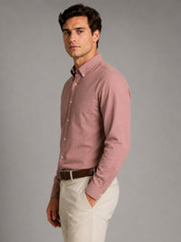 Oxford Cotton Maroon Shirt For Men