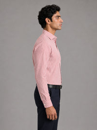 Bold Red Stripe Oxford Shirt For Men