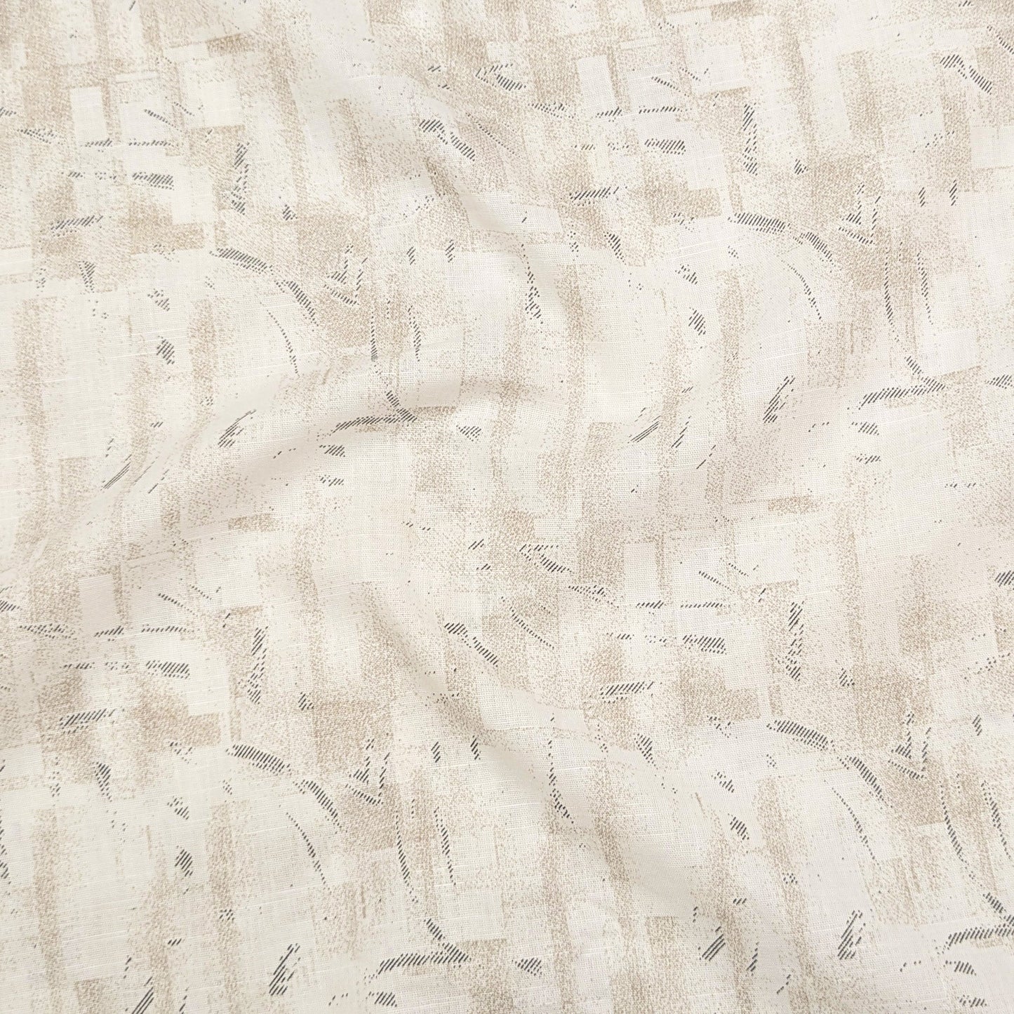 Sandstone Abstract Linen Shirt For Men