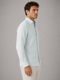 Turkish Blue Linen Shirt For Men
