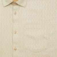 Sun Biege Party Wear Shirt for Men