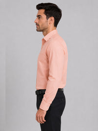 Peach Formal Oxford Cotton Shirt For Men