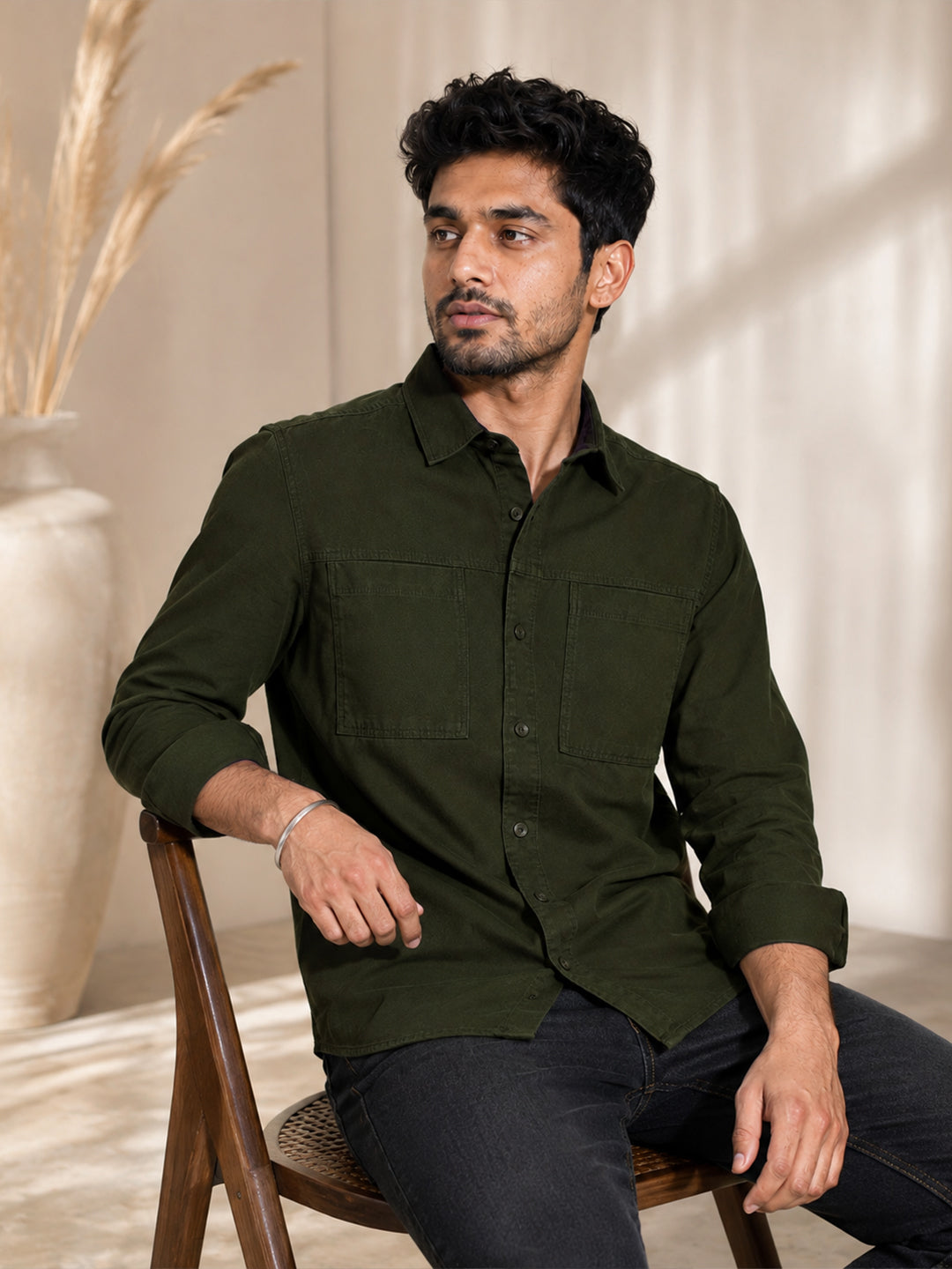 Modern Cargo Bottle Green Shirt