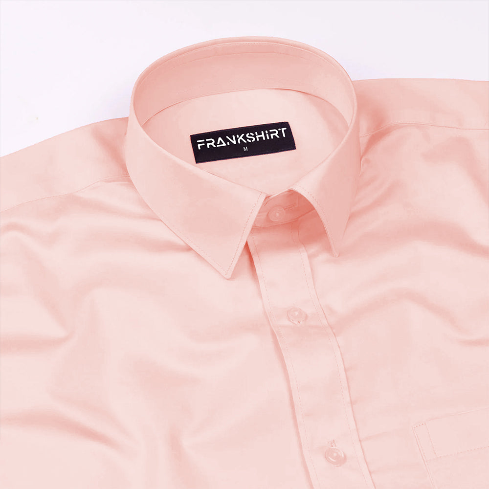 300GSM Blush Pink Premium Satin Shirt for Men