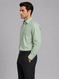 Sea Green Formal Oxford Cotton Shirt For Men