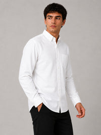 White Linear Linen Shirt