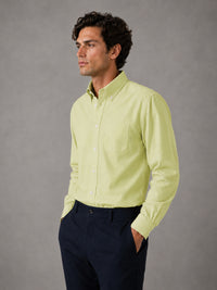 Oxford Cotton Lime Green Shirt For Men