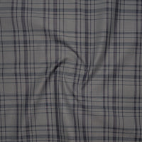 Grey Tartan Check Cotton Shirt For Men