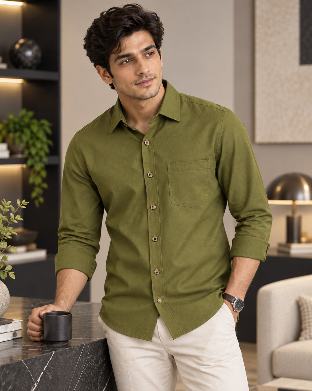 Classic Olive Cargo Shirt