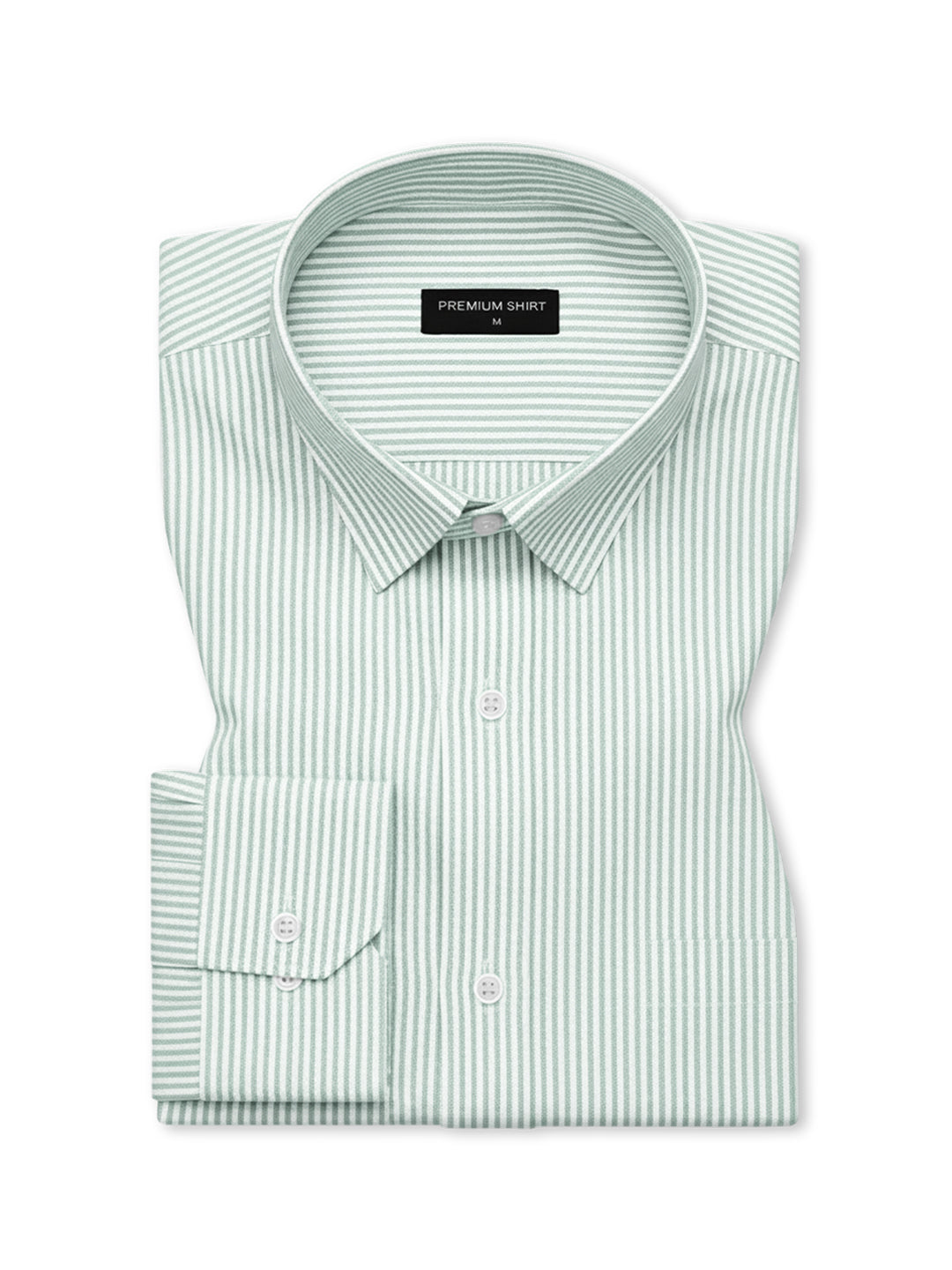 Beige & Light Green Stripe Oxford Pack of 2 Shirts For Men