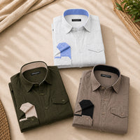 Pack Of 3 Cargo Style White, Bottle Green & Khaki