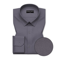 Slate Grey Oxford Cotton Shirt For Men