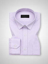 Purple Stripe Oxford Shirt For Men