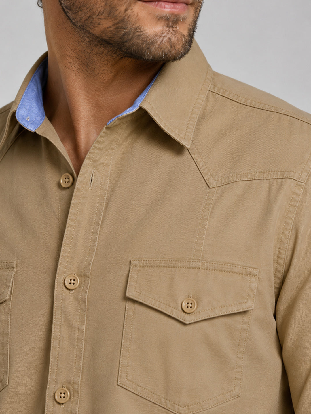 Cargo Style Beige Shirt