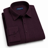 Wine Textured Linen Shirt For Men