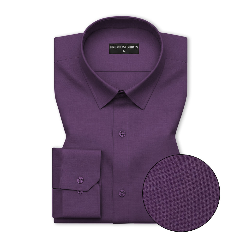 Wine Oxford Cotton Shirt For Men