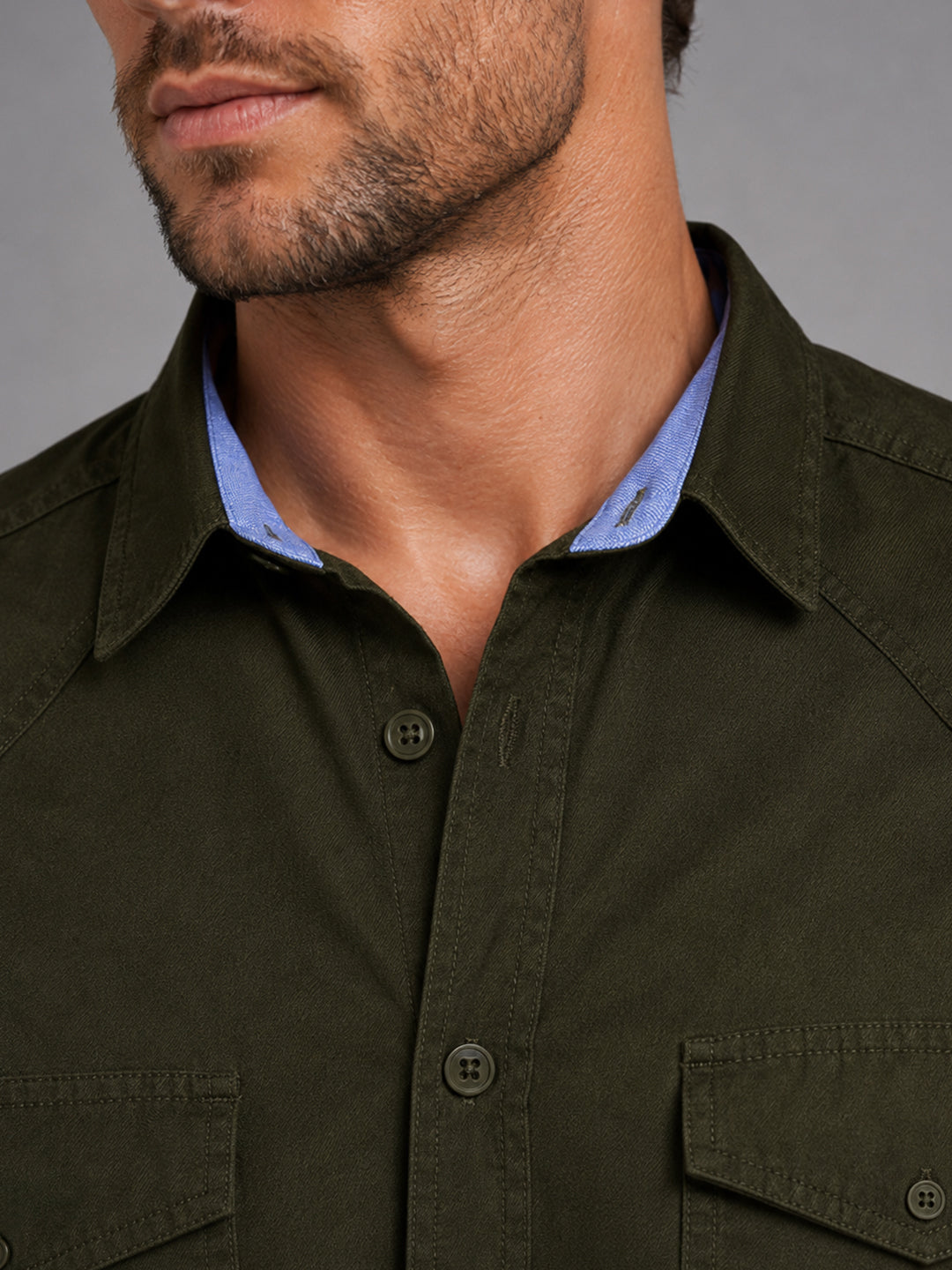 Cargo Style Bottle Green Shirt