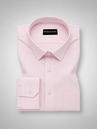Pink Pinstripe Oxford Shirt For Men