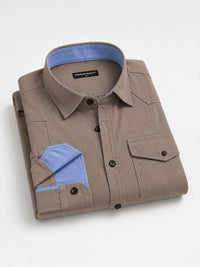 Pack Of 2 Cargo Style Beige & Khaki Shirt
