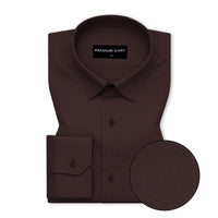 Dusty Brown Oxford Cotton Shirt For Men