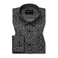 Black Floral Print Party Wear Shirt for Men