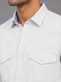Cargo Style White Shirt