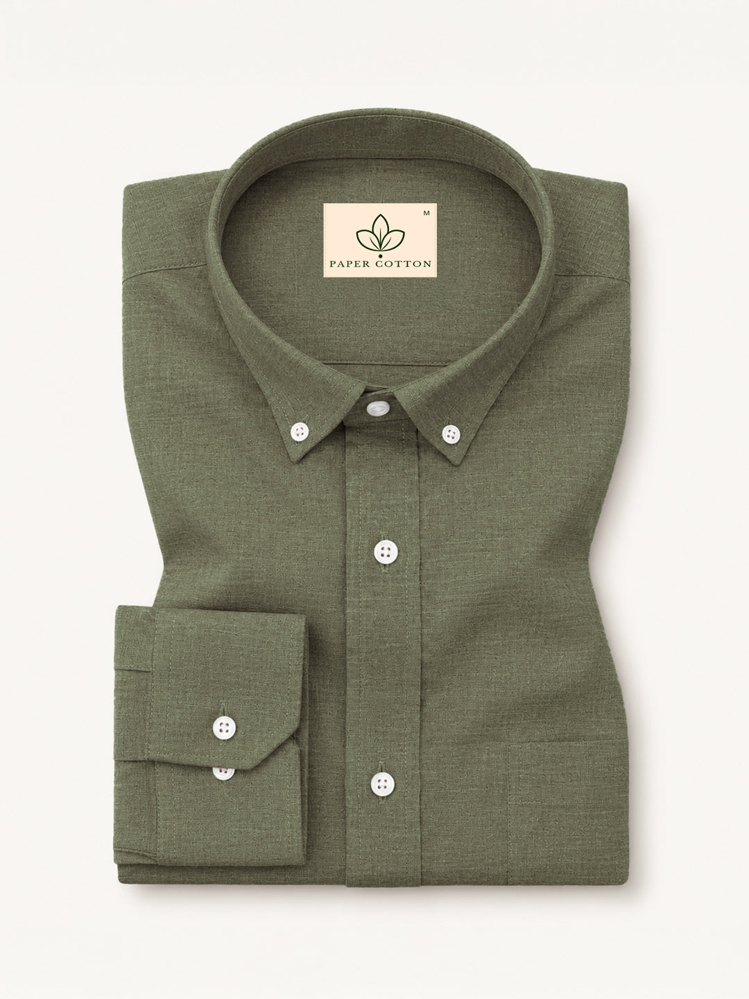 Olive Linen Shirt For Men