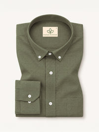 Olive Linen Shirt For Men