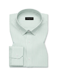 Light Green Stripe Oxford Shirt For Men