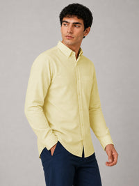 Soft Lemon Linear Linen Shirt