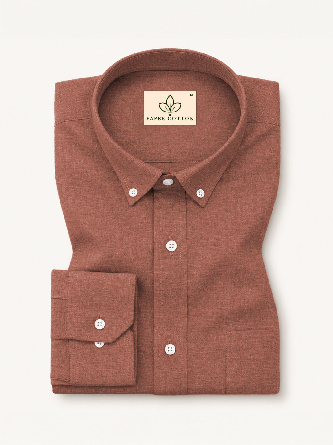 Maroon Down Button Casual Linen Shirt