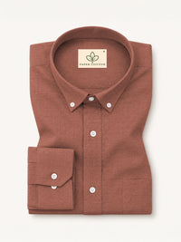 Maroon Down Button Casual Linen Shirt
