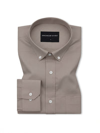 New Brown Oxford Cotton Shirt For Men